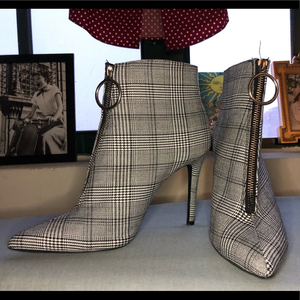 Plaid boots